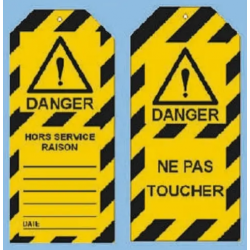 Étiquettes "danger - ne pas toucher" 10