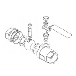 Robinet boisseau sphérique 2 pièces F/F BSP passage intégral cadenassable