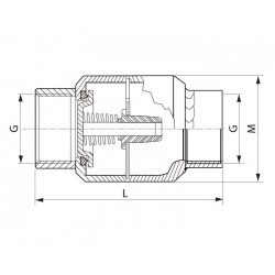 Clapets à ressort emboutis Femelle/Femelle toutes positions FPM 3/4" Inox 304