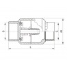 Clapets à ressort emboutis Femelle/Femelle toutes positions FPM 3/4" Inox 304