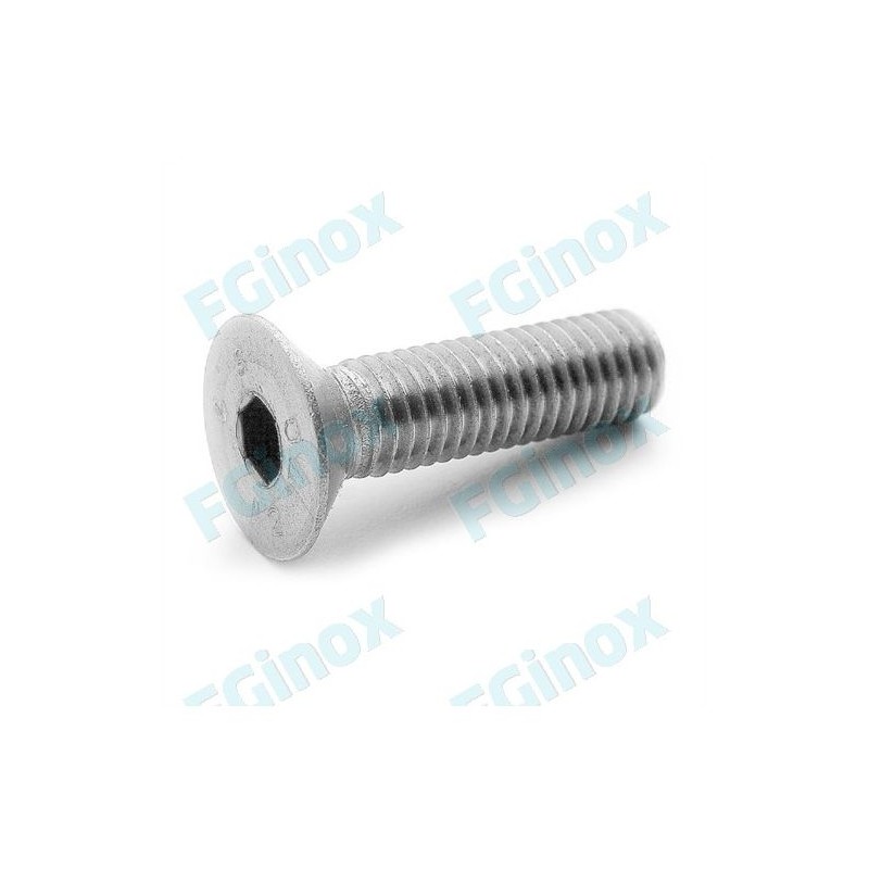 Vis métaux à tête fraisée six pans creux 16x50 DIN7991 Inox A2/S.S304 - (vendu par 50)